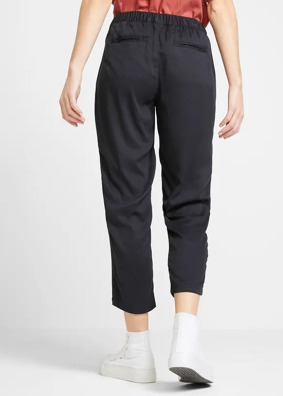 Pantaloni in morbida viscosa con elastico in vita, bonprix