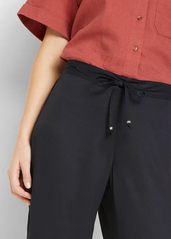 Pantaloni in morbida viscosa con elastico in vita, bonprix