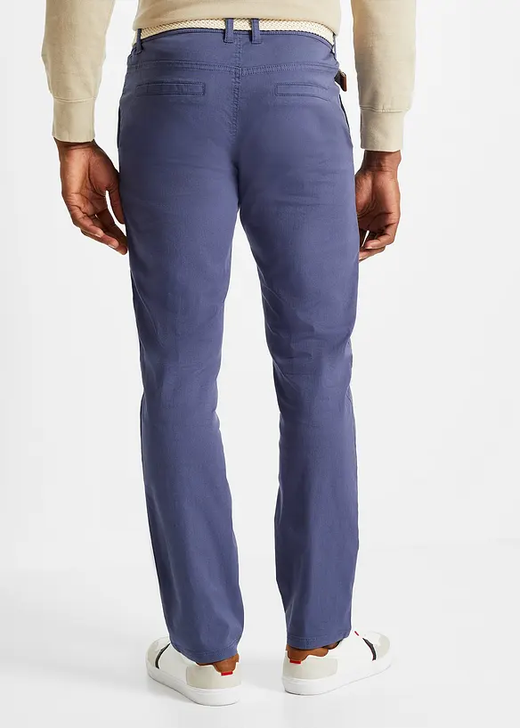 Pantaloni chino comodi in vita con cintura regular fit, straight, bonprix