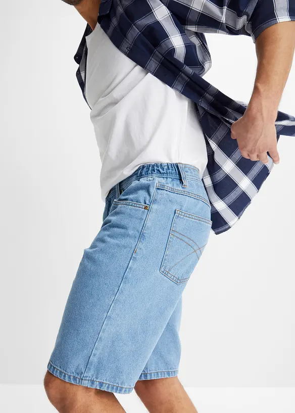 Bermuda in jeans con girovita elasticizzato, classic fit, bonprix