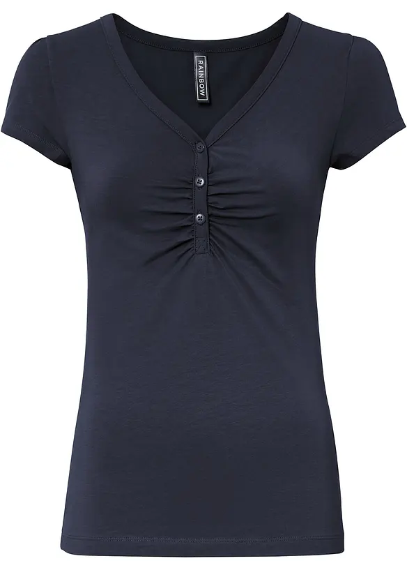 Maglia con bottoni e cotone biologico, bonprix