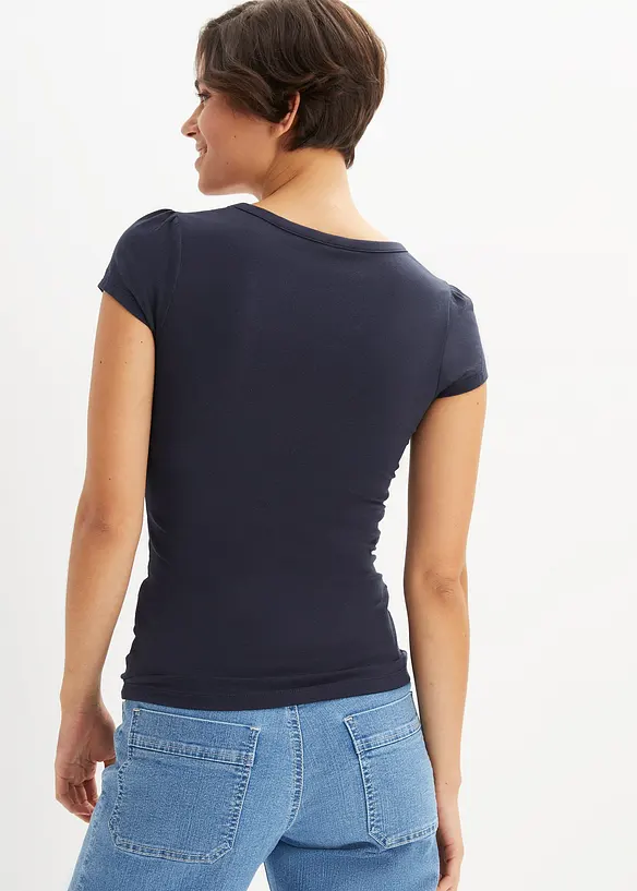 Maglia con bottoni e cotone biologico, bonprix