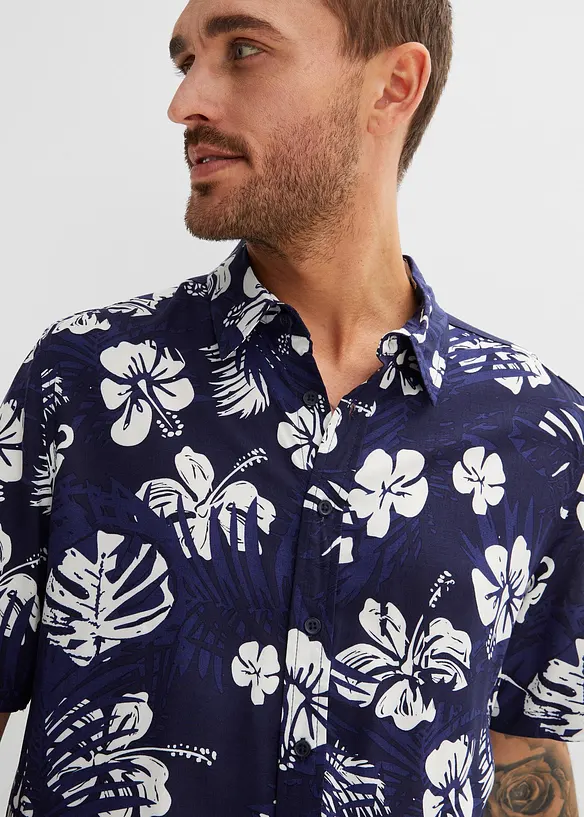 Camicia a maniche corte in viscosa, bonprix