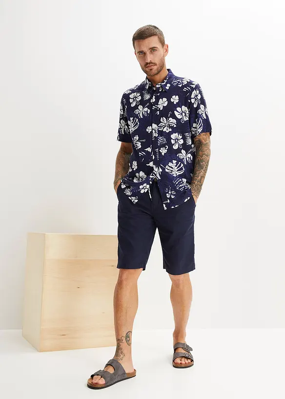 Camicia a maniche corte in viscosa, bonprix
