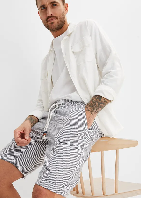 Bermuda in misto lino, regular fit, bonprix