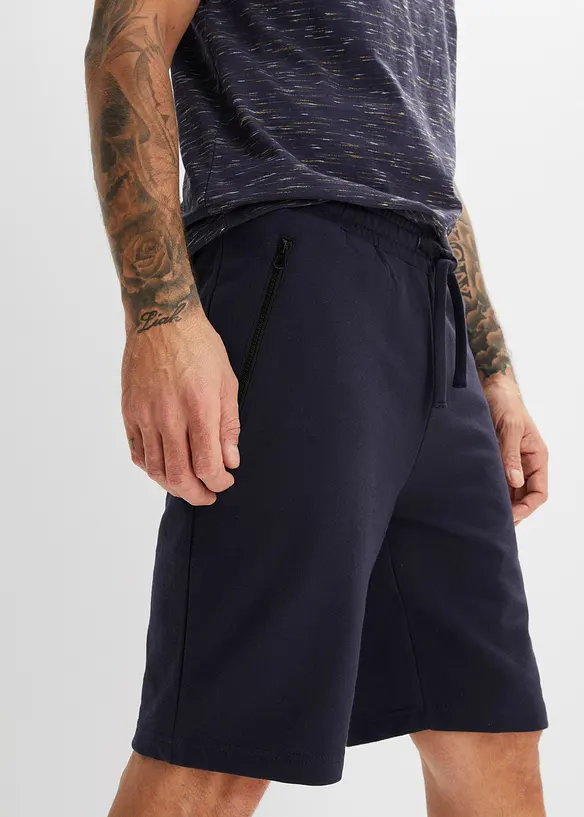 Bermuda in felpa con pratiche tasche zippate, bonprix