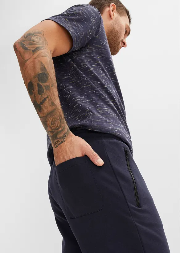 Bermuda in felpa con pratiche tasche zippate, bonprix