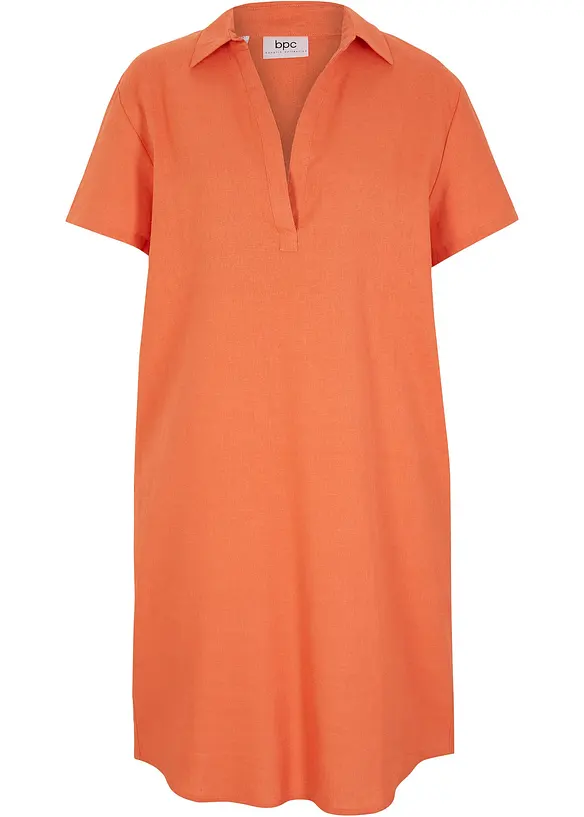 Abito tunica in misto lino leggero, bonprix