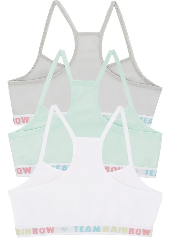Reggiseno bustier con cotone morbido (pacco da 3), bonprix