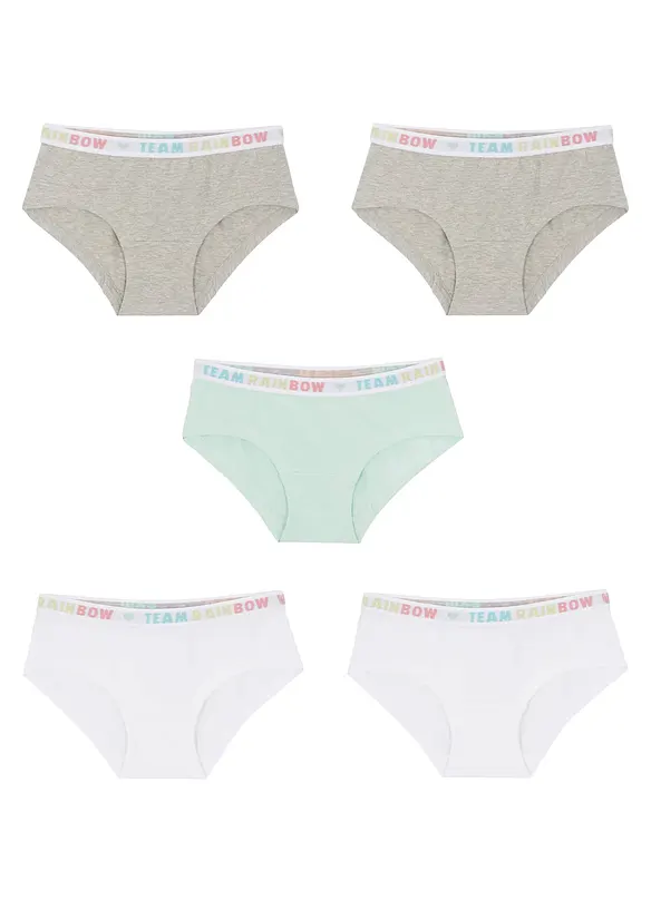 Panty con morbido cotone (pacco da 5), bonprix