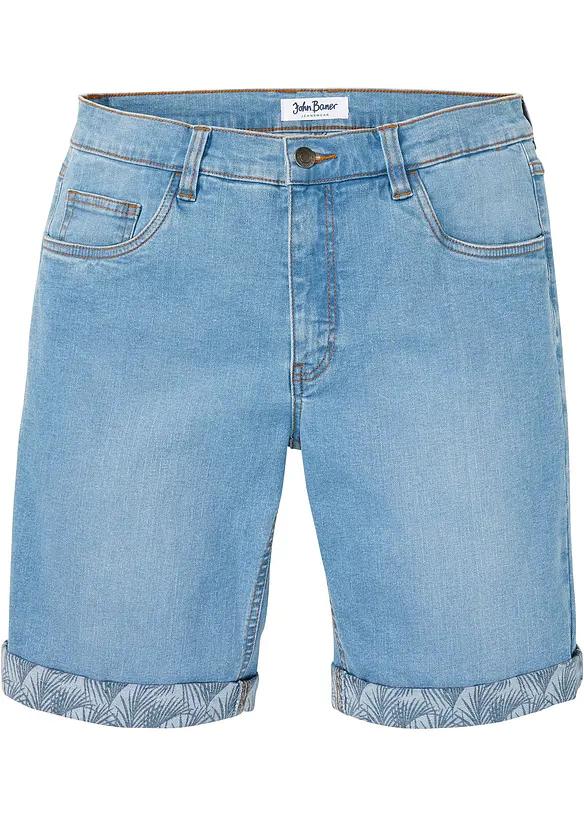 Bermuda di jeans elasticizzati, regular fit, bonprix