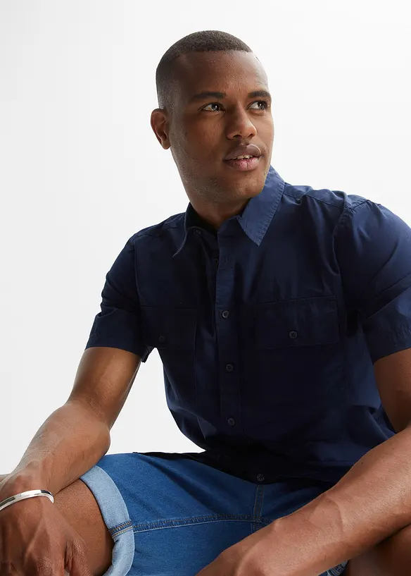 Camicia a maniche corte in puro cotone, bonprix