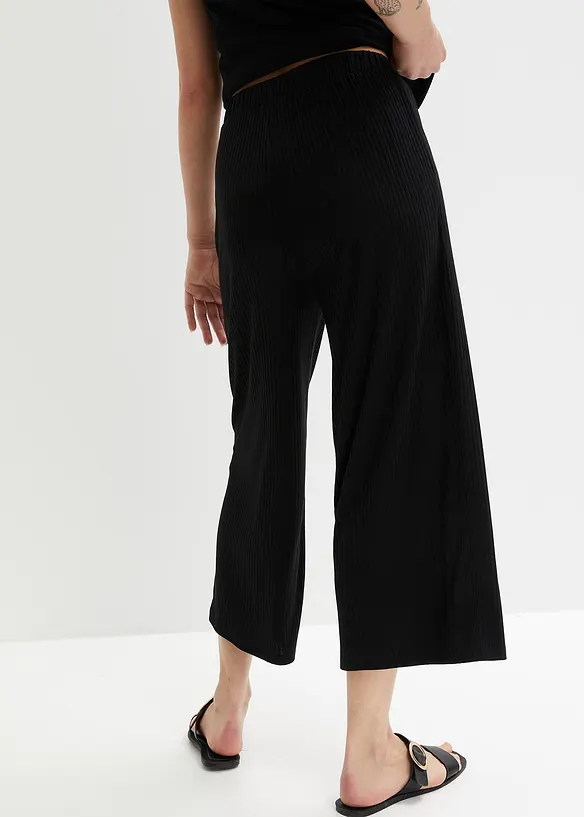 Pantaloni in jersey a coste con elastico in vita, bonprix