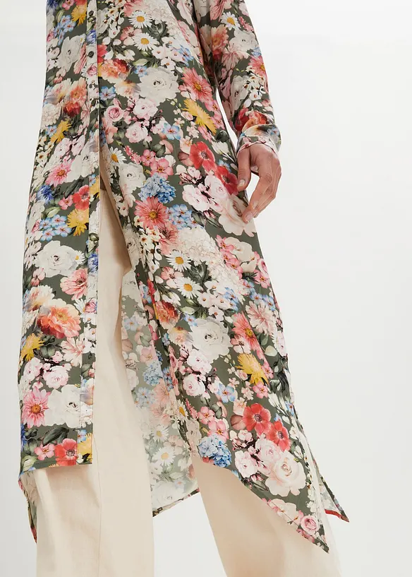 Camicia lunga in viscosa fluente, bonprix