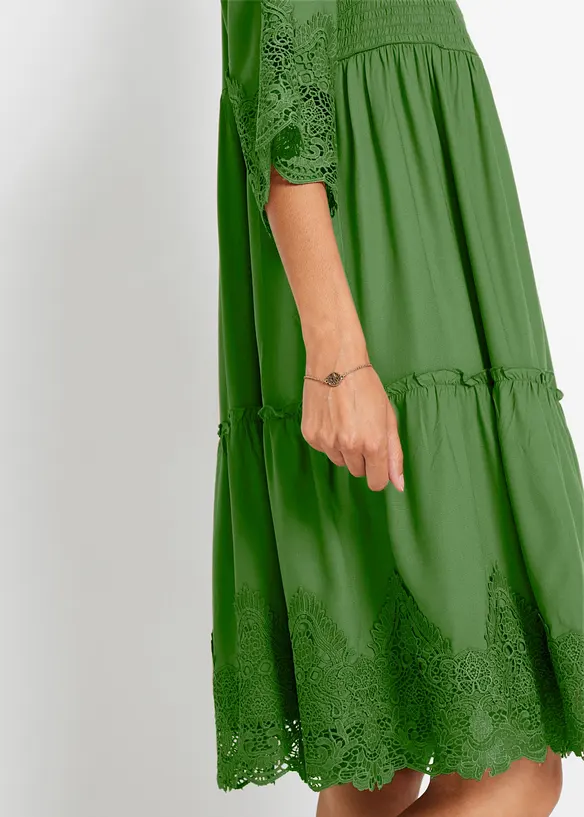 Abito chemisier con pizzo, bonprix