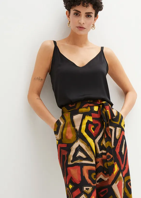 Pantaloni culotte in viscosa fluente, bonprix