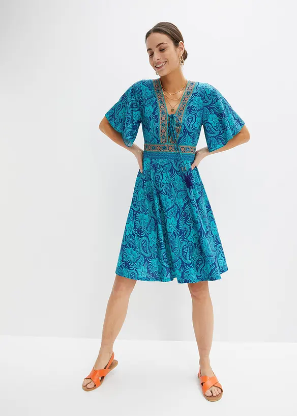 Miniabito in jersey fantasia, bonprix
