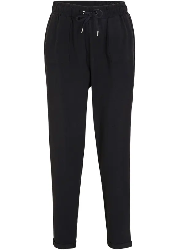 Pantaloni in jersey di misto cotone elasticizzato, bonprix