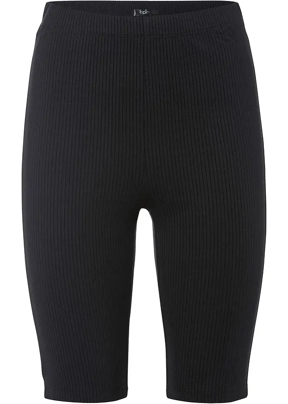 Pantaloncini in jersey a costine, vita alta, bonprix