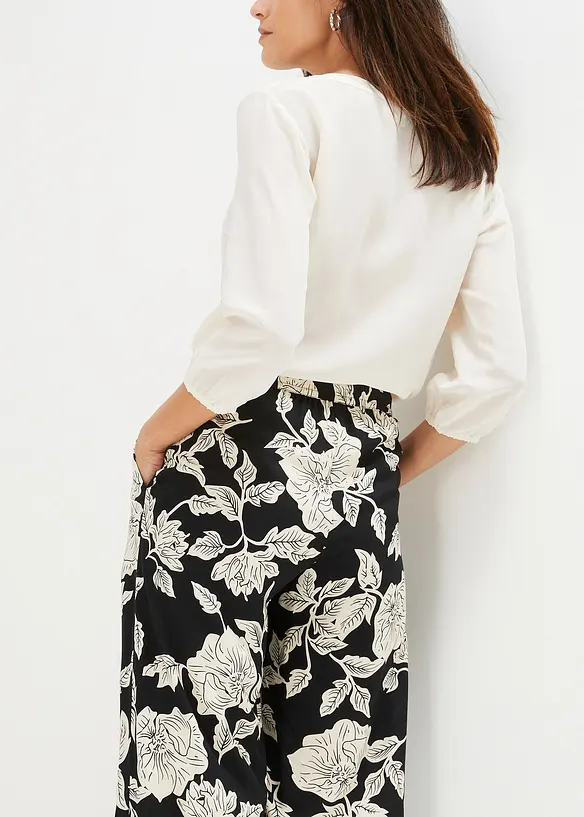 Pantaloni a palazzo in viscosa fluente, bonprix