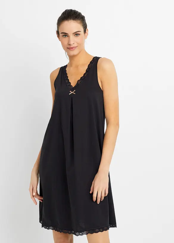 Camicia da notte corta in misto viscosa morbido, bonprix