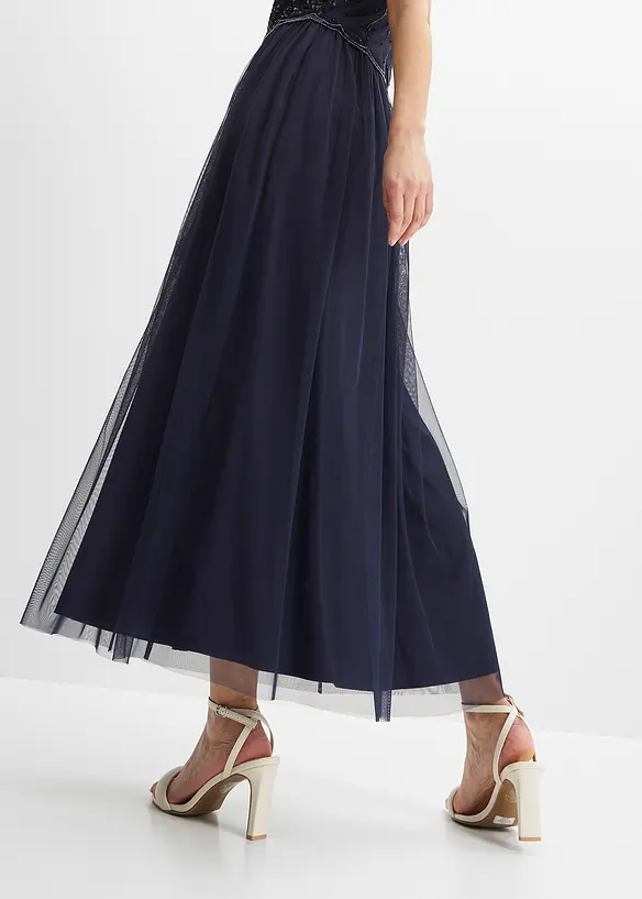 Abito lungo con paillettes, bonprix