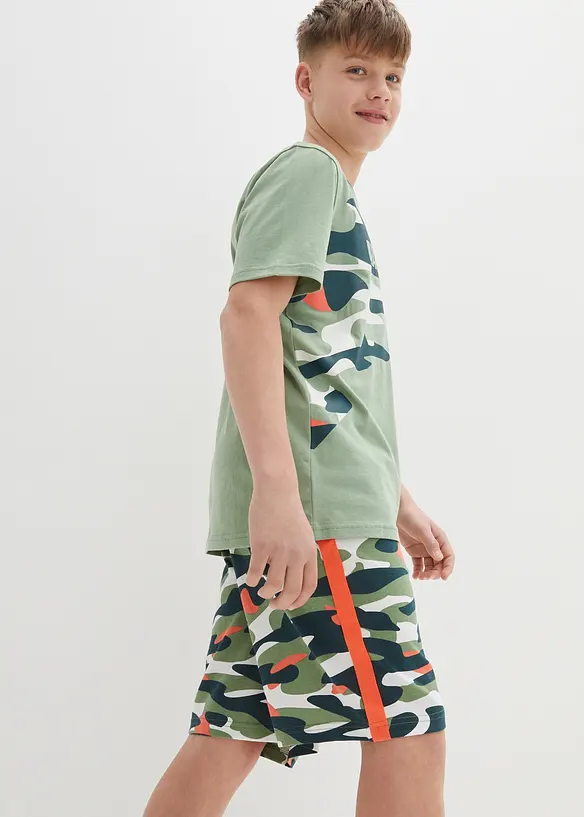 T-shirt e pantaloni corti in puro cotone (set 2 pezzi), bonprix