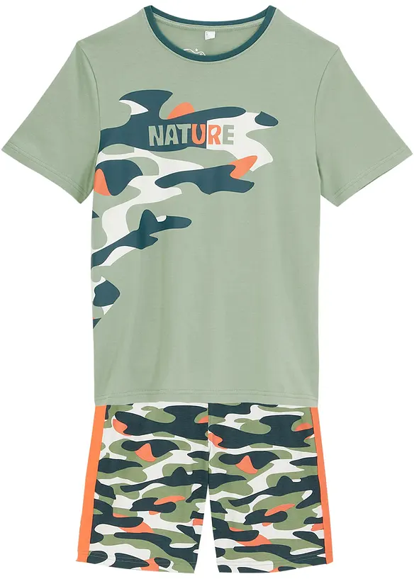 T-shirt e pantaloni corti in puro cotone (set 2 pezzi), bonprix
