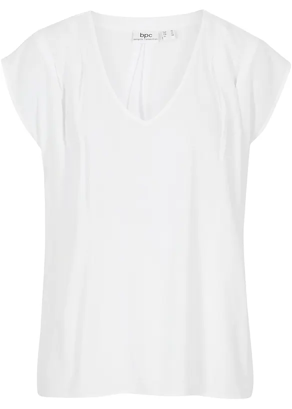 Blusa a maniche corte con scollatura a V, bonprix