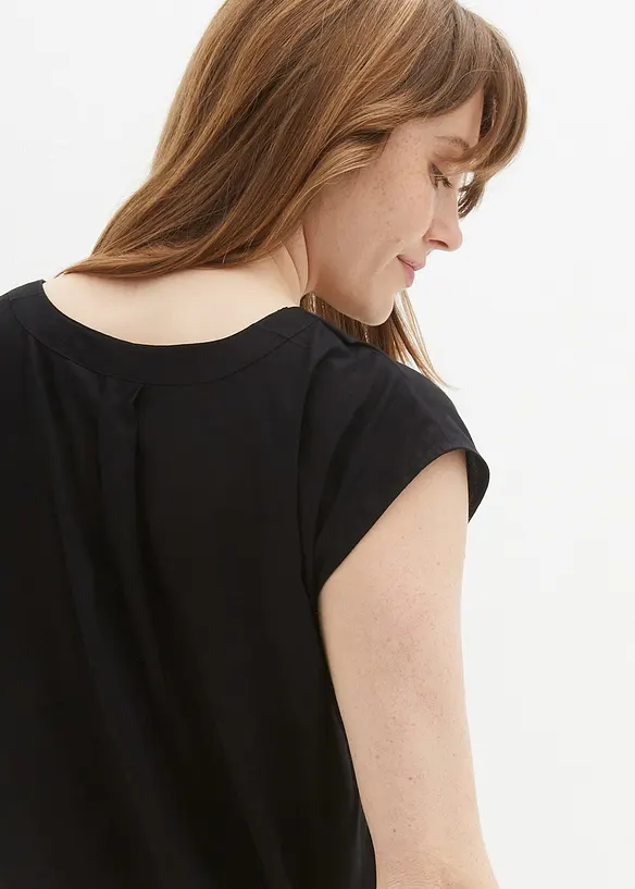 Blusa a maniche corte con scollatura a V, bonprix