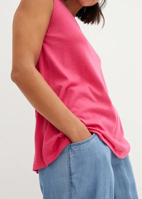 Top lungo con scollo rotondo, bonprix