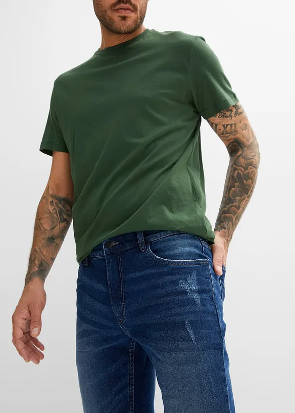 Jeans elasticizzati slim fit, straight, bonprix