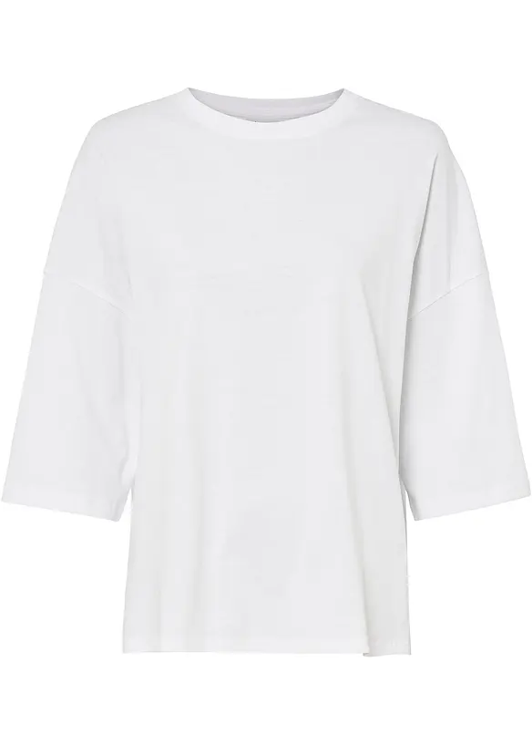 Maglia oversize in cotone a mezze maniche, bonprix