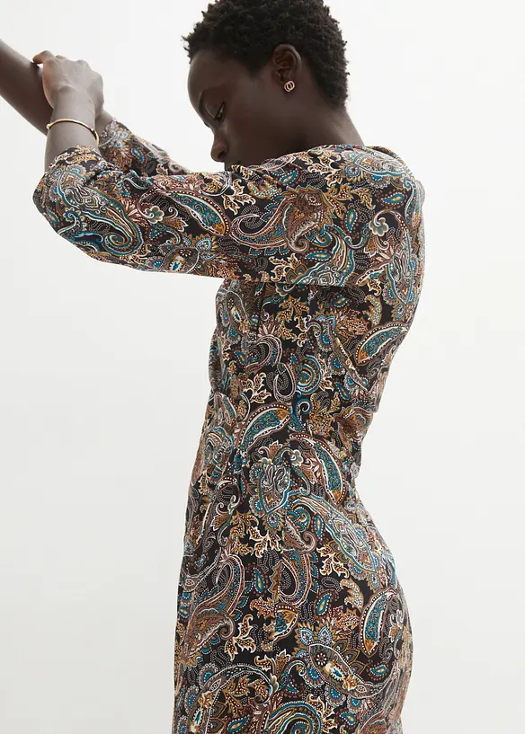 Abito in maglina con fantasia paisley, bonprix
