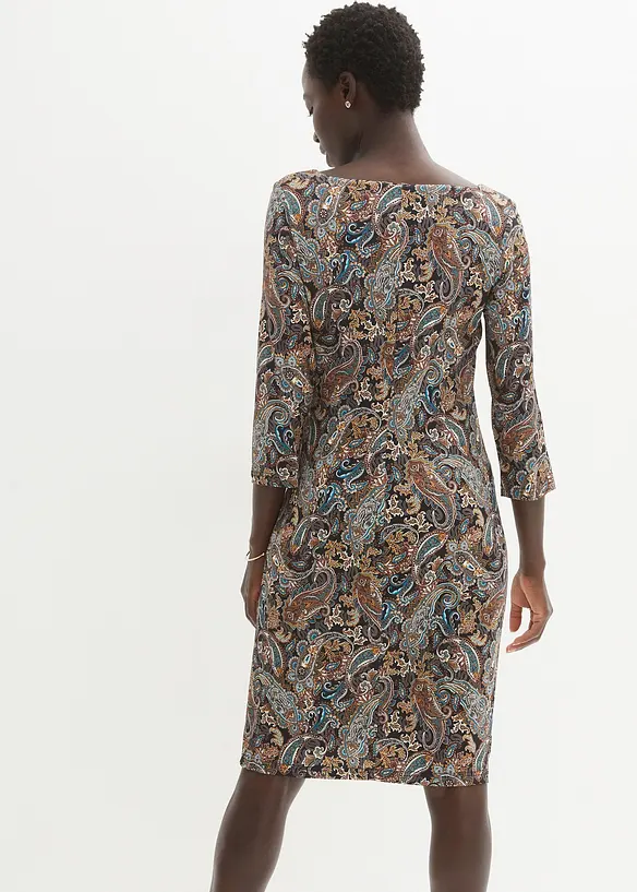 Abito in maglina con fantasia paisley, bonprix