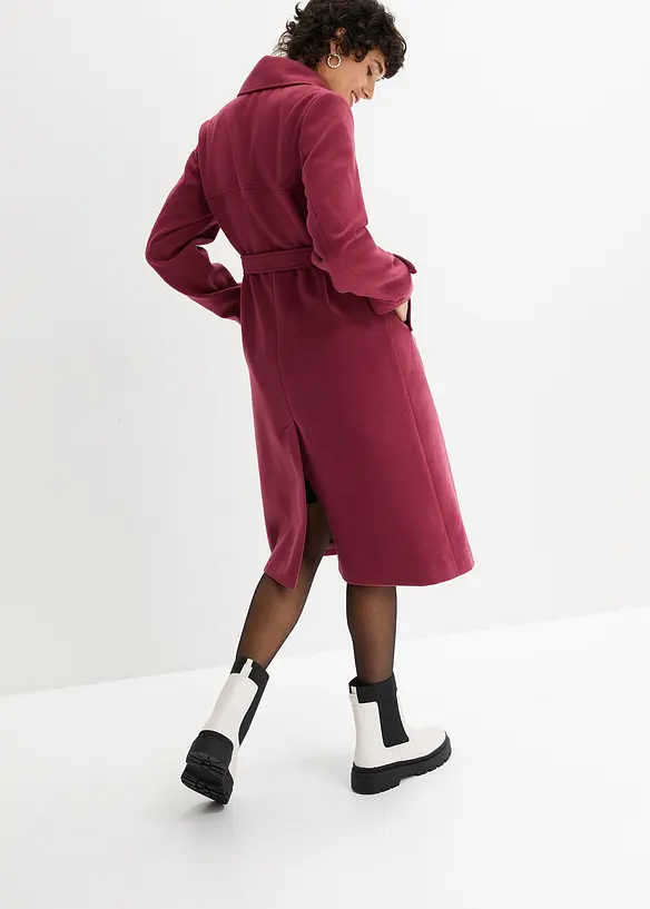 Trench invernale in simil lana, bonprix