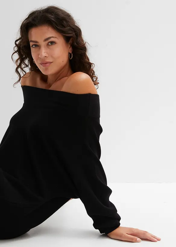 Maglione con spalle scoperte, bonprix