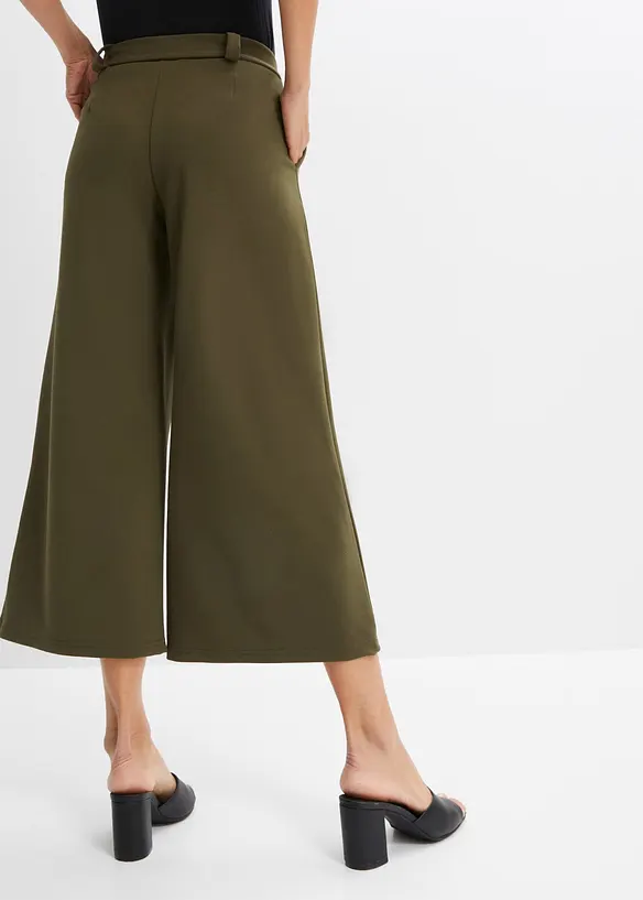 Pantaloni cropped in jersey crêpe, BODYFLIRT