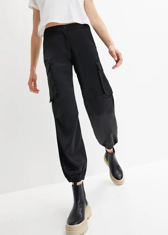 Pantaloni cargo di satin, BODYFLIRT