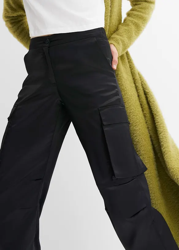 Pantaloni cargo di satin, BODYFLIRT