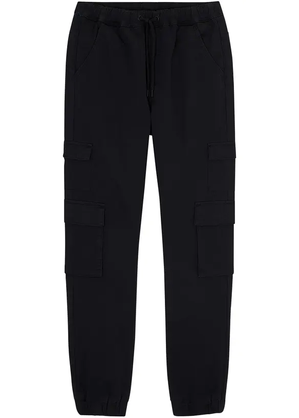 Pantaloni cargo elasticizzati con elastico in vita, regular fit, bonprix