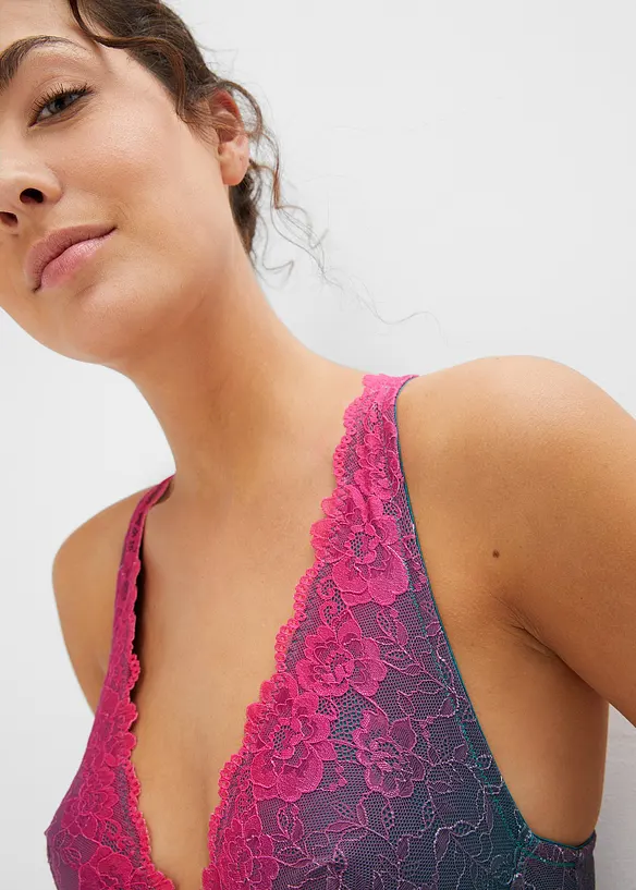 Reggiseno a bustier con pizzo delicato dai colori sfumati, bonprix