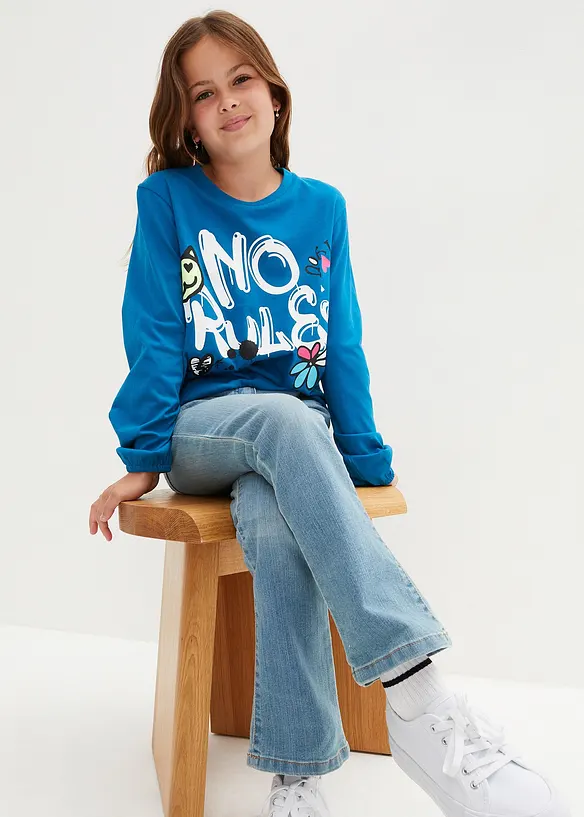 Maglia a maniche lunghe in puro cotone biologico, bonprix