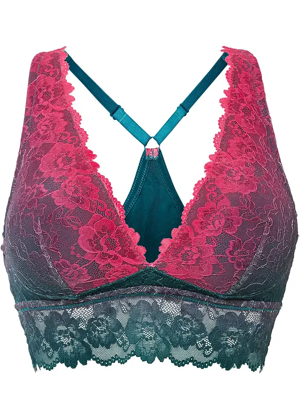 Reggiseno a bustier con pizzo delicato dai colori sfumati, bonprix