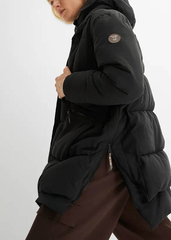 Giacca invernale oversize con cappuccio in poliestere riciclato, bonprix