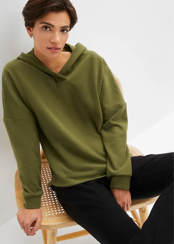 Felpa con cappuccio, regular fit, bonprix