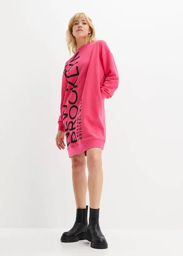Abito oversize in morbida felpa di misto cotone, bonprix
