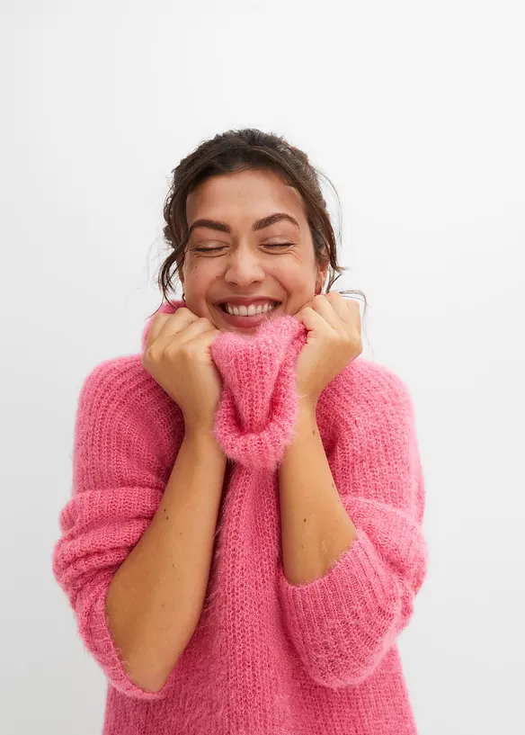 Maglione a collo alto oversize, bonprix