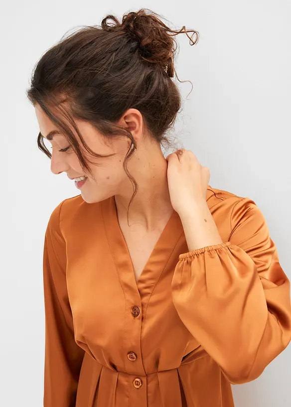 Abito midi in satin, BODYFLIRT