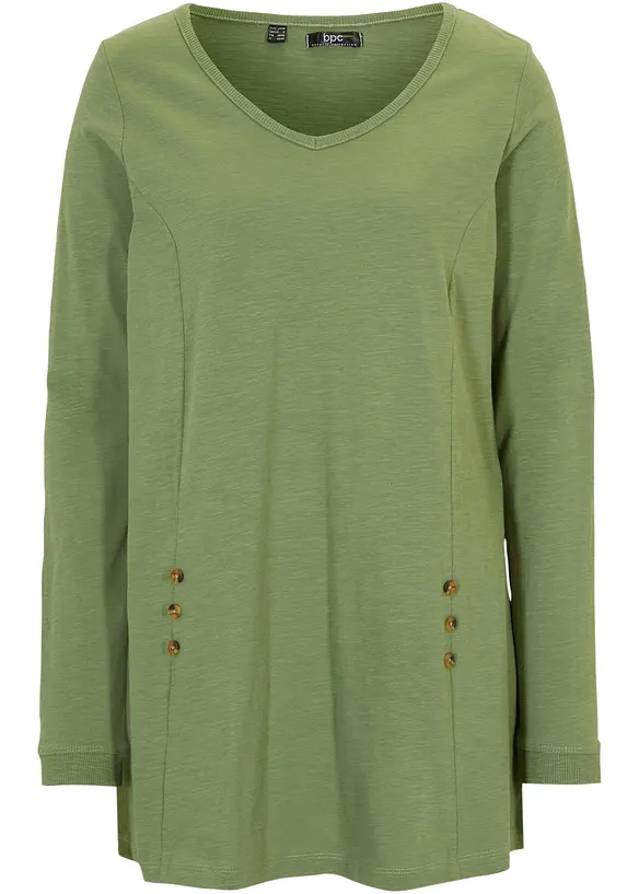 Maglia lunga in puro cotone biologico, bonprix
